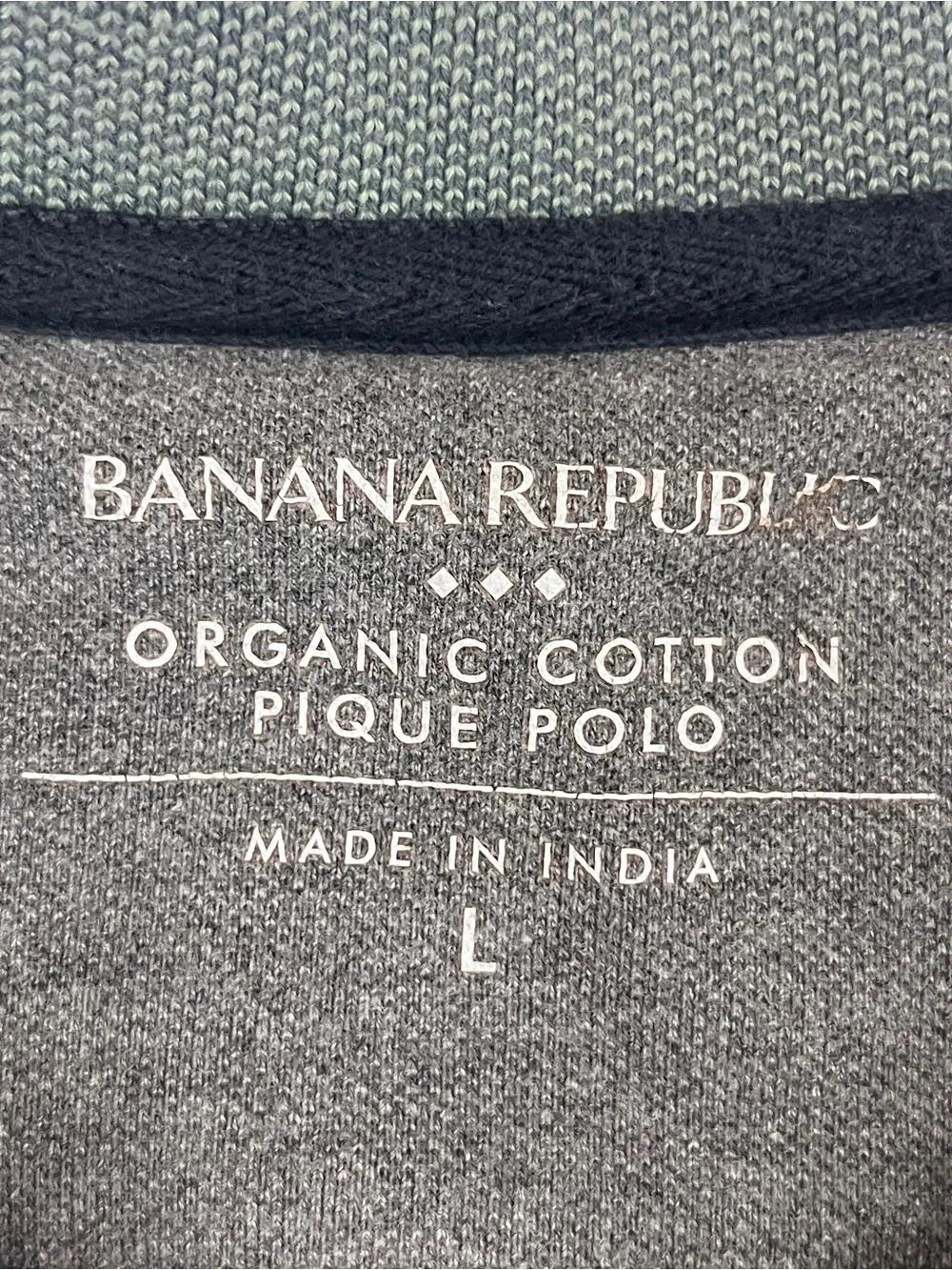 Banana Republic Men's L Organic Cotton Pique Polo Pineapple Motif